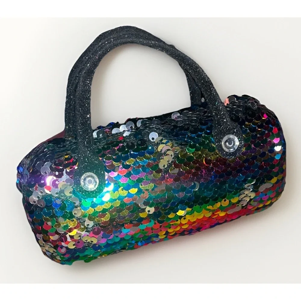 Multi-Color Sequined Hard Eyeglasses / Sunglasses Case 